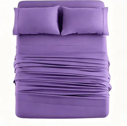Vista 12 de Mohap Juego de sábanas de 3 piezas, microfibra cepillada de 1800 hilos - Ropa de cama lujosa, suave y transpirable para todas las estaciones