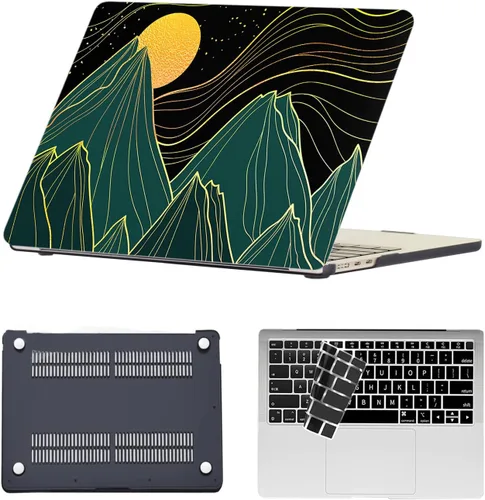 Vista 23 de Funda compatible con MacBook Air de 11 pulgadas 2015-2010 A1465 A1370, diseño impreso de plástico para laptop, carcasa protectora Air de 11.6