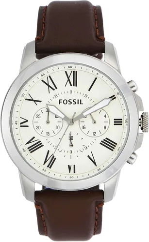 Vista 8 de Fossil Reloj para hombre, reloj cronógrafo de cuarzo Grant Cuero negro/plata/negro