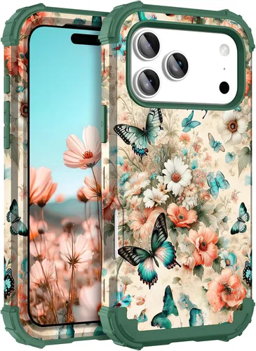 Vista 88 de Hocase Funda para iPhone Air de 6.5 pulgadas, resistente a prueba de golpes, goma de silicona suave, parachoques de plástico duro, funda protectora