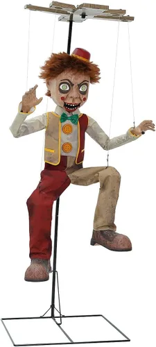Vista 7 de Spirit Halloween Cuerdas Bobby de 7 pies y 7 pulgadas Animatronic, Multicolor