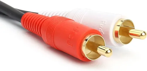Vista 5 de JSJ Cable divisor RCA hembra a 2 machos, adaptador OFC Y chapado en oro de 8 pulgadas