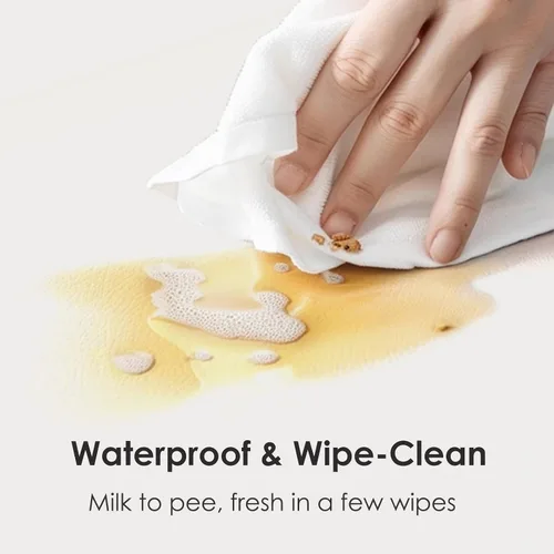 Vista 6 de FONESO Tapete de juego de cuero para bebé, 50 x 50 pulgadas, elegante tapete impermeable de espuma gruesa para bebés y niños pequeños, tapete vegano