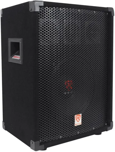 Vista 10 de Rockville RSG8 - Altavoz PA pasivo DJ/Pro de 2 vías y 8 ohmios de 300 W, montaje en poste, woofer de 8" + tweeters duales de 3", SpeakON y entradas
