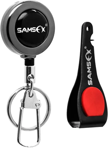 Vista 7 de SAMSFX Pesca con mosca Tippet Line Cutter Pinzas de pesca Mulit-Tool con Retractores Zinger