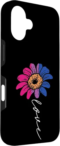 Vista 3 de Funda para iPhone 16 Love Sunflower Floral LGBTQ Bisexual Flag Gay Pride Ally Bi