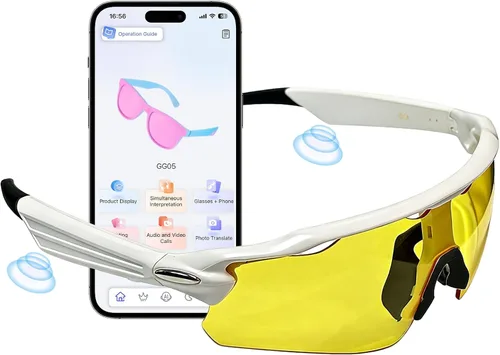 Vista 14 de Lentes de sol Bluetooth para hombres y mujeres, lentes inteligentes con altavoces de oreja abierta, asistente de voz, control táctil, lente