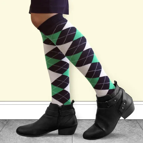 Vista 5 de Golf Knickers Colorful Knee High Argyle Cotton Socks For Men Women and Youth (AA-ZZ)