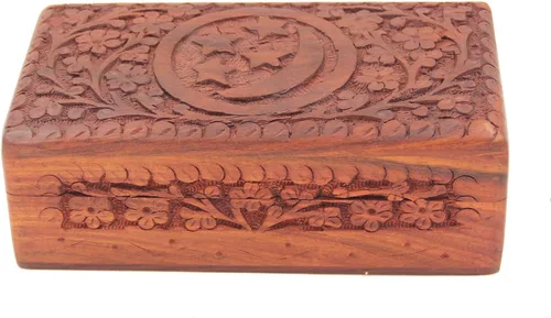 Vista 5 de KayJayStyles - Caja de almacenamiento de madera para la joyería, tallada a mano