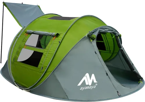 Vista 12 de AYAMAYA Waterproof 4/6 Person Easy Pop Up Tents for Camping with Vestibule