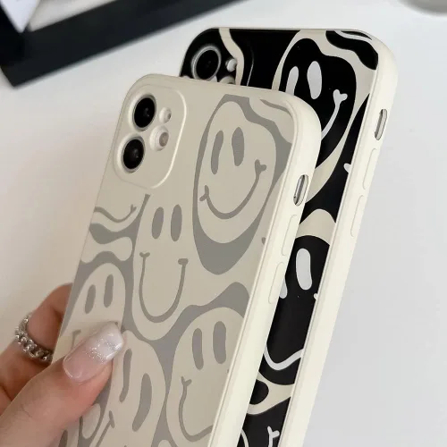 Vista 4 de Bonita funda divertida para teléfono compatible con iPhone 11, fundas femeninas de silicona líquida, goma de gel suave de dibujos animados, forro