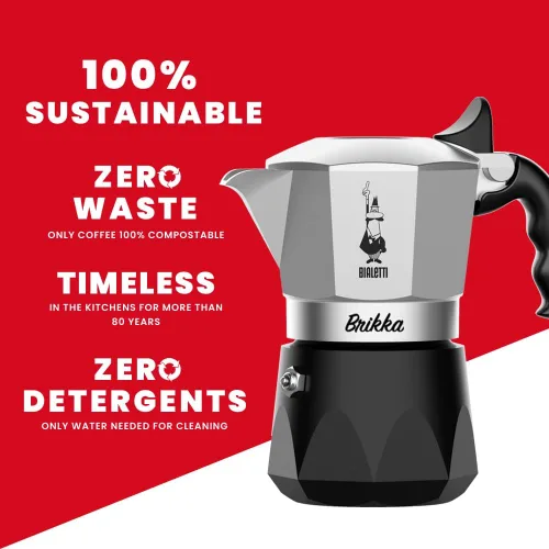 Vista 6 de Bialetti Bricca NUEVA 4 Tazas Tipo Fuego Abierto (Cafetera, Máquina de Espresso)