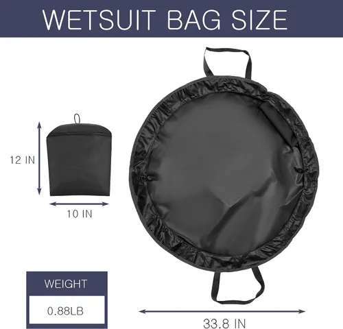 Vista 2 de 2 in 1 Wetsuit Mat, Waterproof Beach Storage Bag, Surf Mat, for Men & Women