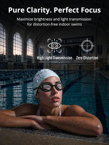 Vista 7 de Gafas de natación, sin fugas, gafas de natación para adultos con lentes resistentes a la niebla, bloqueo UV para hombres, mujeres y jóvenes