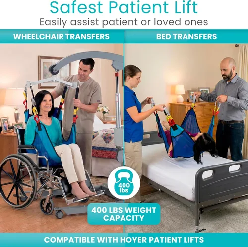 Vista 11 de Vive Patient Lift Sling - Eslinga de transferencia de malla para ducha y uso doméstico