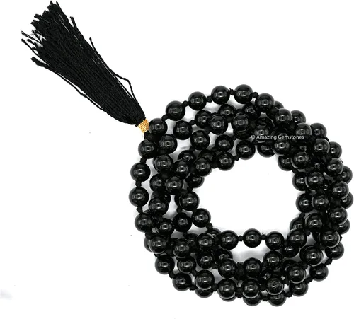 Vista 3 de Japa Mala - Collar de 108 cuentas de oración y pulsera Mala para meditación, Gema