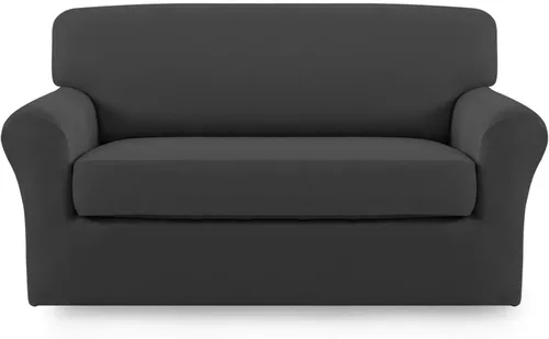 Vista 34 de Easy-Going - Funda elástica de microfibra de 2 piezas para sofá, funda suave de elastano, lavable, parte inferior elástica, protector para muebles