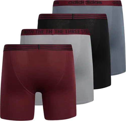 Vista 5 de adidas Men's Core Stretch Cotton Boxer Brief Underwear 4-Pack