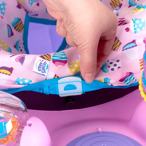 Vista 4 de Evenflo Exersaucer - Platillo de actividades rebotantes, fiesta de té dulce