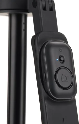 Vista 4 de Benro Mini trípode y palo selfie con control remoto Bluetooth para teléfonos inteligentes (negro) (BK70)