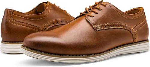 Vista 7 de Vostey Zapatos de vestir de cuero para hombre, zapatos de vestir casuales para hombres, zapatos de cuero Oxford para hombres