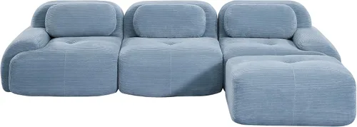 Vista 16 de Sofá comprimido moderno de espuma viscoelástica de 82 pulgadas, sofás seccionales grandes de 2 plazas para sala de estar, sofá modular Cloud que