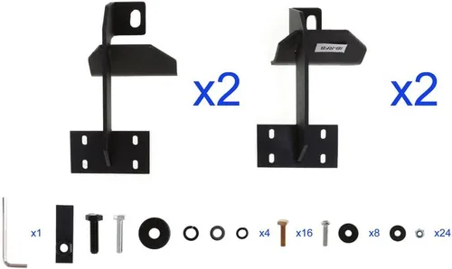 Vista 7 de iBoard estribos para Jeep Wrangler Sport Utility 2007-2017, 2 puertas, Negro