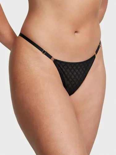 Vista 3 de Victoria's Secret Icon - Calzones de tanga, VS Monograma, correa ajustable, ropa interior con tanga en G, colección muy sexy (XS-XXL)