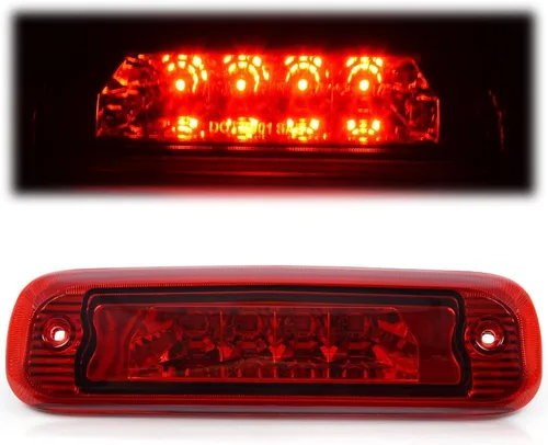 Vista 12 de CHEDA Tercera luz de freno 3D, compatible con Jeep Cherokee 1997-2001, lente cromada, carcasa LED, lámpara de carga trasera, barra trasera