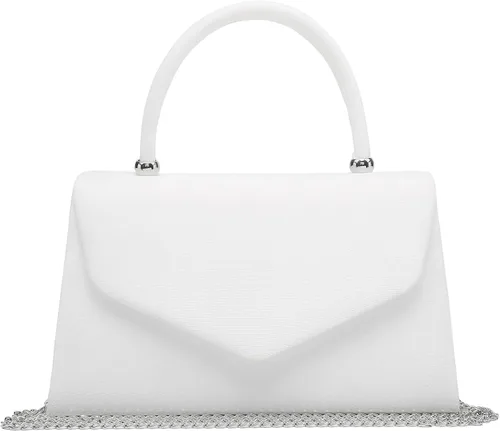 Vista 24 de Dasein Bolso de Noche para Mujer, Bolsos de Embrague para Fiesta, Bolsos de Boda, Bolsos de Cóctel y Baile con Brillo Esmerilado Champán