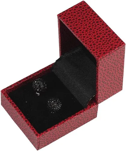 Vista 5 de Aretes de tuerca de plata fina 925 con bola de cristal 8 mm 10 mm
