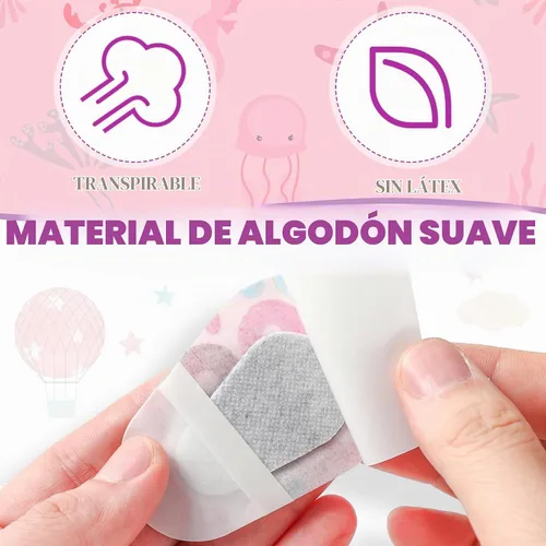 Vista 5 de Panelee 60 Parches Adhesivos para Ojos para Niños, Niñas y Niñas Pequeñas, Parches para Ojos a Granel de Material Transpirable, Algodón que Bloquea