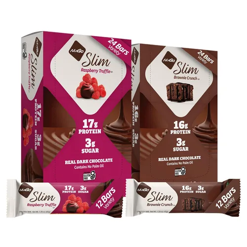 Vista 20 de Nugo Slim Dark Chocolate Mint, 0.71 oz de proteína vegana, 0.11 oz de azúcar, 0.16 oz de fibra, bajo en carbohidratos netos, apto para dieta