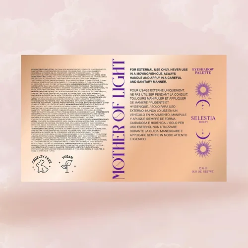 Vista 8 de SELESTIA BEAUTY Paleta de sombra de ojos de maquillaje Mother of Lights - 12 tonos mezclables con acabados mate y brillante - Paleta de sombras