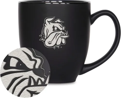 Vista 295 de Rico Industries - Taza de cerámica mate negra con grabado láser estándar de 15oz para NCAA (escuelas T & U) - Para bebidas calientes o frías