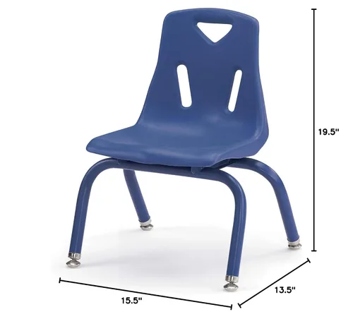 Vista 3 de Berries - Silla apilable con patas recubiertas de polvo