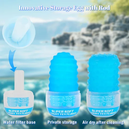 Vista 4 de Doble-Facial Onahole para Felaciones, Ultra-Suave Estiradera Juguete Sexual para Hombre, LNIIY Brazalete Realista para Pene con Caja