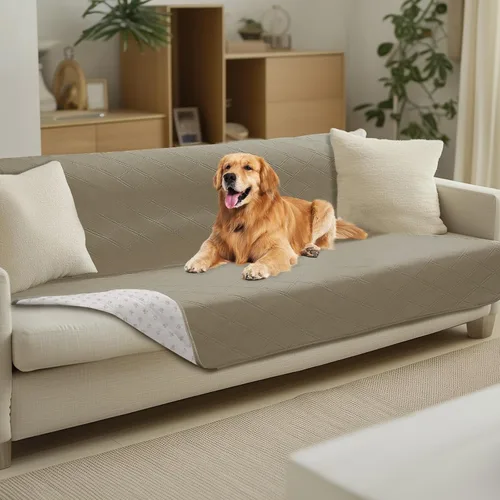 Vista 33 de Luciphia Funda de sofá 100% impermeable para perros, antideslizante, protector de sofá para mascotas, tapete para sofá, cachorro y gatos, con parte