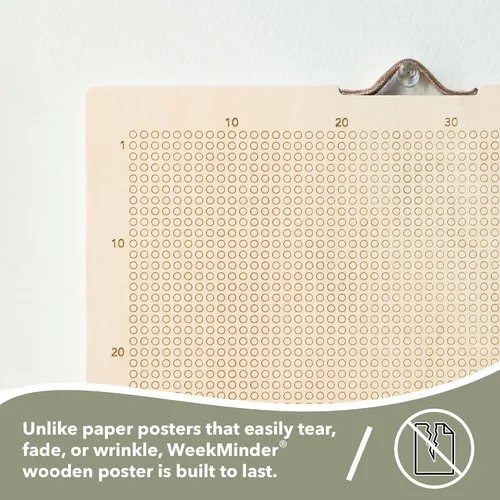 Vista 5 de Calendario de vida de madera, 90 años en semanas, póster de My Memento Mori, calendario estoico motivacional para desarrollar hábitos en 4K