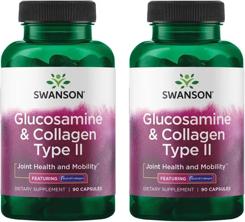 Vista 3 de Swanson Glucosamina y BioCell Colágeno Tipo II Suplemento para la salud de las articulaciones y la piel para adultos activos que buscan movilidad
