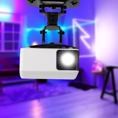 Vista 9 de VIVO Soporte universal para proyector de techo ajustable para proyectores regulares y mini, montaje de proyección con brazos extensibles, negro