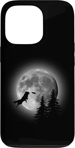 Vista 10 de Border Collie Catching Frisbee Moon Case for iPhone 16