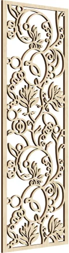 Vista 16 de Caspian Paneles de pared de madera con calado decorativo perforado, 9 3/8 pulgadas de ancho x 24 3/8 pulgadas de alto x 1/4 de alto, cereza