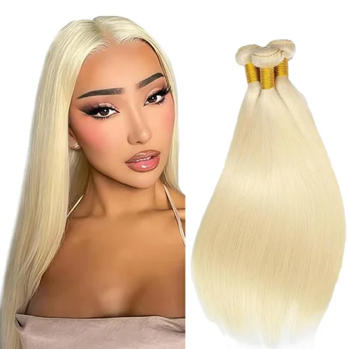 Vista 168 de 300g 1B27 Human Hair Bundles Honey Blonde Bundles Human Hair 10A Brazilian Virgin Remy Hair Extensions 8 10 12 Inch