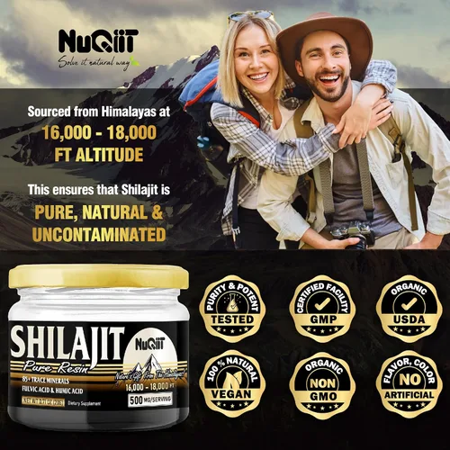 Vista 6 de 2 paquetes de suplemento Shilajit de 0.71 oz para suministro de 80 porciones, apoya la inmunidad, la salud cerebral y más - 500 mg Shilajit puro