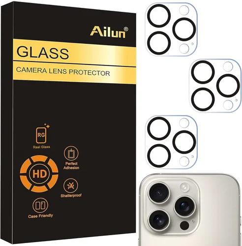 Vista 11 de Ailun - Protector de lente de cámara para iPhone 13 Pro y iPhone 13 Pro Max, vidrio templado, dureza 9H, ultra HD, antiarañazos, fácil de instalar