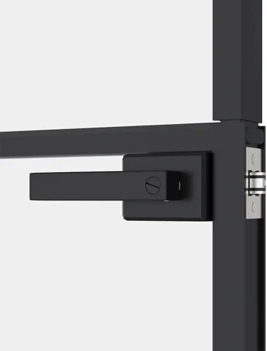 Vista 7 de vidaXL Puerta Interior Negro 29.9"x79.3" Vidrio Templado y Aluminio Delgado
