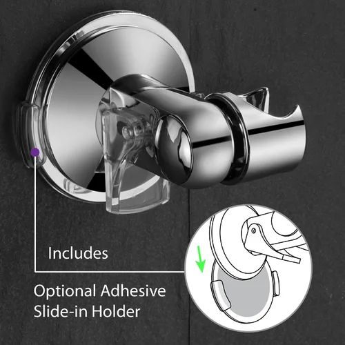 Vista 7 de HotelSpa - Soporte de pared de ducha de mano universal ajustable en ángulo para un fácil alcance/ángulo perfecto para cualquier ducha. Bloqueo