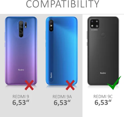 Vista 6 de kwmobile Funda compatible con Xiaomi Redmi 9C - Funda protectora de silicona TPU suave y delgada - Menta mate