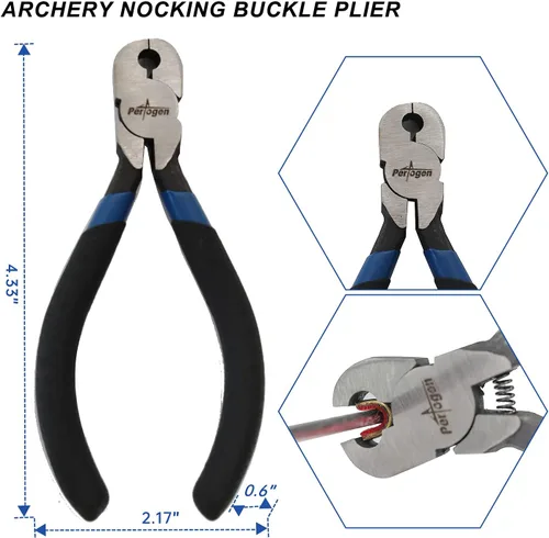 Vista 3 de Juego de alicates de cuerda de arco con arco en forma de T, flecha, regla cuadrada, hebillas para arco recurvo